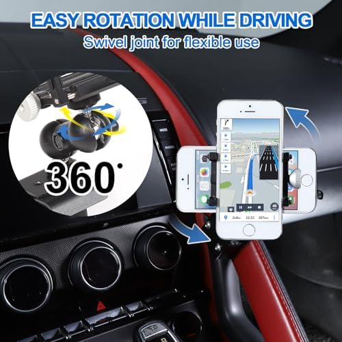 Daeiclru Jaguar F-Type Central Console Phone Mount (2013-2024) – Ultimate Hands-Free Cell Phone Holder for Enhanced Safety, Effortless Installation, and Adjustable Viewing Angles – Durable Automotive Accessory for Effortless Integration and Daily Use