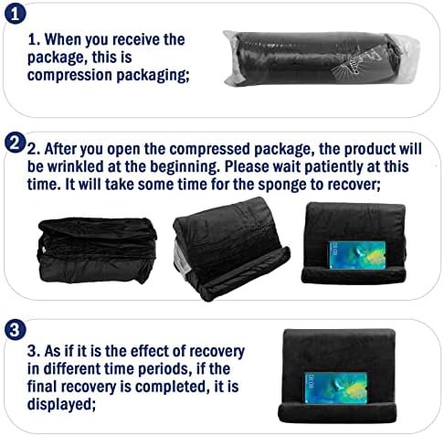 Ultimate Comfort Multi-Angle Tablet Holder and Phone Stand Set – Lightweight and Sturdy Design with Storage Pocket – Ergonomic Cushion for Enhanced Stability and Versatile Use – Modern Black and Light Green Aesthetic for Stylish Workspaces and On-the-Go Convenience