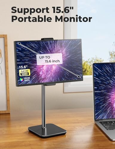 Tounee 360-Degree Ergonomic Tablet Stand – Ultimate Adjustable Desk Holder for i Pad Pro 12.9, Surface Pro & All 4.7-15.6″ Devices – Sturdy Clamp Design in Sleek Black for Enhanced Comfort and Productivity