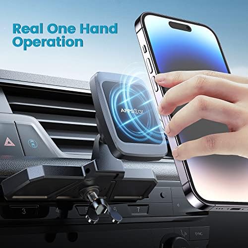 Revolutionize Your Driving with the APPS2 Magnetic CD Slot Phone Mount – Unmatched Stability and Compatibility for i Phone, Samsung, and All Smartphones – Effortless Installation, 360-Degree Rotation, and Sleek Design for Enhanced Safety and Navigation