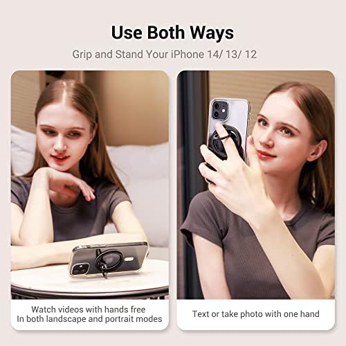 Premium PROfezzion Magnetic Phone Grip Holder – 2 Pack Zinc Alloy Ring Stand for Mag Safe i Phone 16/15/14/13/12 Pro Max – Enhanced Magnetism & Ergonomic Design for Ultimate Comfort and Secure Grip – Compatible with Mag Safe Cases & Magnetic Car Mount – 360° Rotatable, 130° Foldable – Slim Profile with No Residue Removal – Fashion-Forward Colors: Black, White, Blue & Purple – Perfect for On-the-Go Convenience and Multi-Functional Use