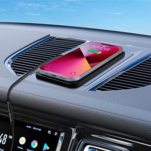 Ultimate 15 W Wireless Car Charging Pad – Fast Non-Slip Cordless Phone Charger for i Phone 11/12/13/14/15 & Galaxy S21/S22/S23/S24/NOTE10 – Convenient & Secure Vehicle Power Solution with 30 cm C1 Pro Cable for Enhanced Compatibility and Safety