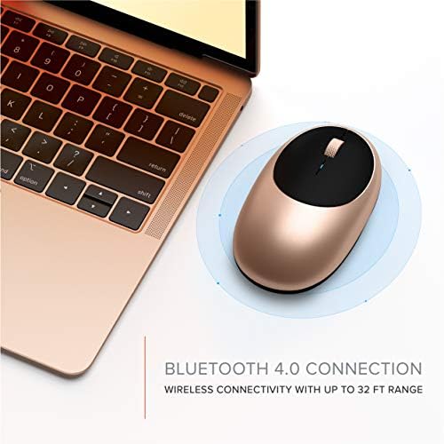 Satechi M1 Wireless Bluetooth Mouse – USB-C Rechargeable, Sleek Compact Design for Mac & Windows, Ultimate Portability for i Phone, i Pad Pro, Mac Book & More – Stylish Silver Finish for Effortless Connectivity and Comfort