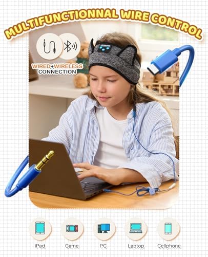 Ultimate Kids Bluetooth Headphones for Safe and Stylish Listening – Versatile Wired Playback Option with Volume Limiting Technology – Durable and Lightweight Design for Travel, School, and Home Use – Adjustable Headband for Customized Comfort – Compatible with Kindle, Tablets, and Cell Phones – Perfect for Boys and Girls