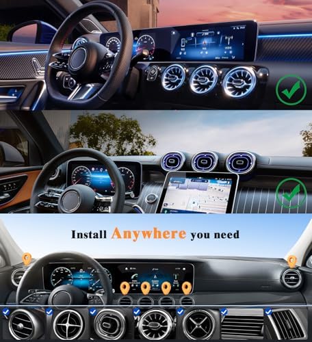 TELON Premium Mag Safe Car Phone Mount for Mercedes-Benz – Advanced Magnetic Air Vent Holder for Round Vents | Exceptional Compatibility with A/B/C/E/V/G-Class, GLA/GLB/GLC/GLE/GLK/GLS, EQB/EQS & Sprinter | Secure Smartphone Access for Optimal Road Safety and Convenience
