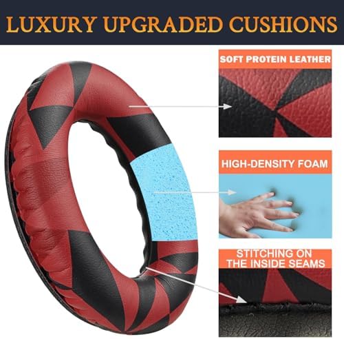 Ultimate Comfort Earpads for Bose QC35 & QC35 II – Luxurious Leather Design with Superior Noise Isolation Foam and Enhanced Thickness for Optimal Listening – Stylish Grey Replacement Cushions to Revitalize Your Headphones