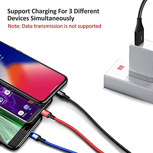 Versatile 3-Pack Nylon Braided 3-in-1 USB Charging Cable Set – Fast Charge with Universal Compatibility for Home, Office, and Travel – Durable, Tangle-Free Design for USB-C, Lightning, and Micro USB Devices