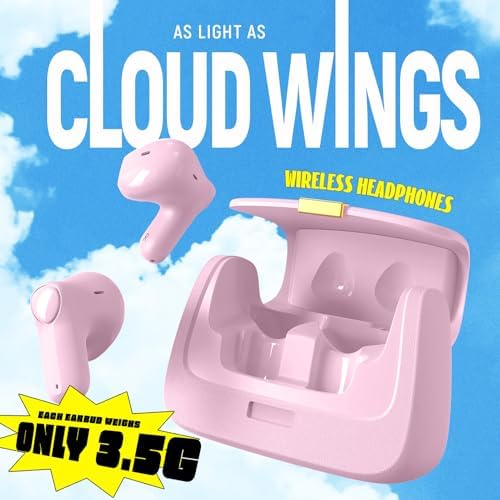 Elevate Your Audio Experience with ANCwear Bluetooth 5.3 True Wireless Earbuds – High-Fidelity 13 mm Drivers for Audiophiles, Chic Mini Handbag Charging Case, 22-Hour Playtime in Elegant Classic Pink – Ideal for Professionals and Music Enthusiasts On the Move