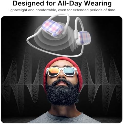 Purity Air Open Ear Headphones – Advanced True Air Conduction Wireless Bluetooth Earbuds with Dual Mic for Clear Calls – Ergonomic, Sweat-Resistant Design for Active Lifestyles – Compatible with i Phone & Android – Ultimate Comfort and Audio Awareness