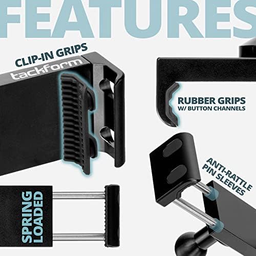 Tackform Enduro 25 LITE Phone Holder – Ultimate Vehicle Mount for Truckers and Off-Roaders | Spring Tension Design for Secure Device Cradling | 1″ B-Sized Rubber Ball | Durable Billet Aluminum | RAM & ARKON Compatible | Perfect for Rock Crawling and Fleet Use