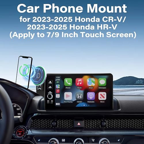 Advanced Magnetic Phone Mount for Honda CR-V and HR-V (2023-2025) – Hands-Free Cell Holder with 15 W Fast Charger for 7/9 Inch Screens – Ultimate Safety and Convenience Accessory