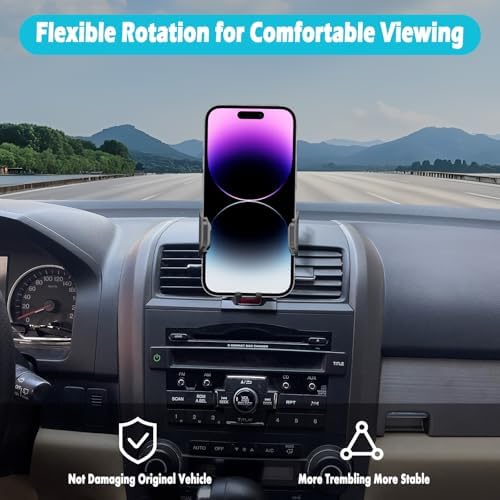 Honda CR-V 2012-2016 Phone Holder – Universal 360° Rotating Car Mount for 4.7-7″ Smartphones, Thick Case Compatible, Effortless Installation, Premium Vehicle Accessory for Safe Driving and Enhanced Navigation