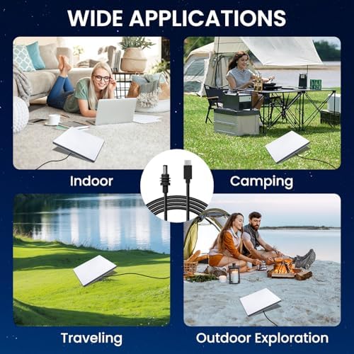 Experience Unmatched Connectivity with the Bar Baren 6.56 FT Starlink USB C Cable – Enhanced Performance for Starlink Mini with LED Indicator and Waterproof Design, Ideal for 60 W+ Power Banks and Outdoor Use – Elevate Your Internet Experience Today!