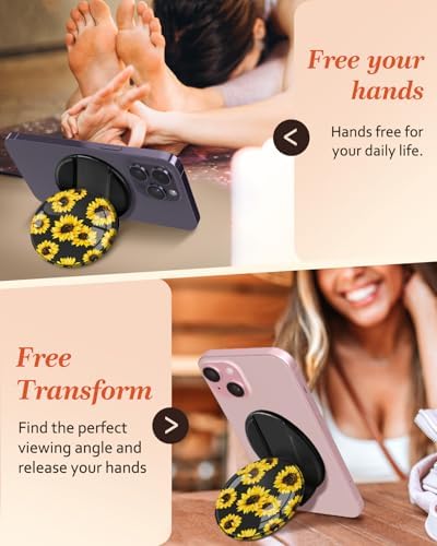 Adorable Cartoon Mag Safe-Compatible Phone Grip Stand – Lightweight Kickstand Ring Holder for Enhanced Usability – Perfect Accessory for i Phone 16/15/14/13/12 with Playful Design for Women and Girls – Durable, Easy-to-Install Magnetic Phone Accessory