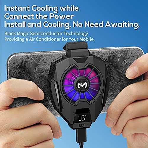 Neveika Phone Cooler, Cellphone Radiator with Dual Semi-Conductor Cooling Chip, Mobile Phones with a Width of 6 to 8 cm for Tiktok Live Streaming, Outdoor Vlog, Mobile Gaming. – Enhanced Compatibility and Speed