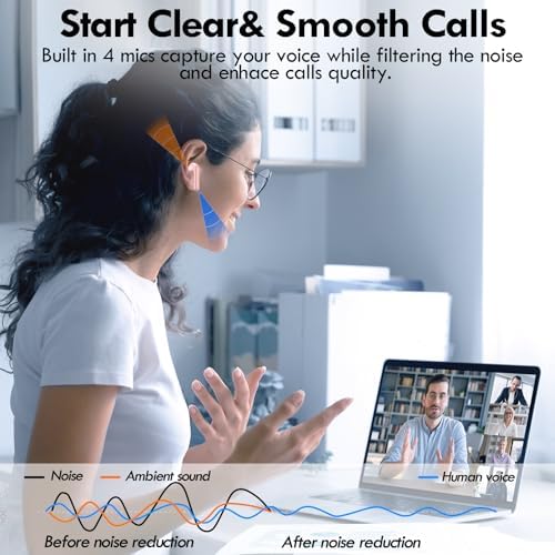 Kurdene Bluetooth 5.3 Wireless Earbuds – Stylish Pink Deep Bass Earphones with 48-Hour Playtime, Sweatproof Design for Active Lifestyles, Crystal-Clear Call Quality, and Ultra-Lightweight Comfort for On-the-Go Audio Excellence