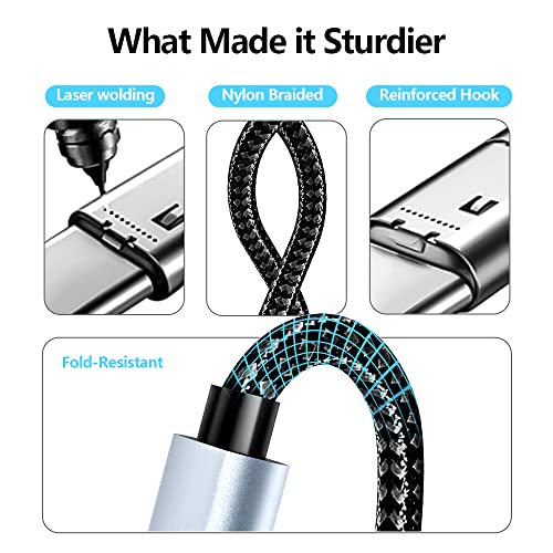 Revolutionary 100 W USB C Magnetic Charging Cable – 5 A, 5 Ft Dual Pack with 3 Magnetic Connectors for Effortless Compatibility with Mac Book Pro 2020, i Pad Pro 2020, Pixel, Switch, and More – Ultimate Fast Charging & Data Sync Solution for Tech Enthusiasts