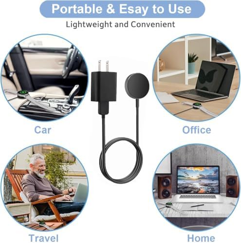 Samsung Galaxy Watch Magnetic Fast Charging Cable – 3.3 FT Wireless Charger for Models 7, 6, Ultra, 5 Pro, 4 Classic, 3 & Active – Premium Portability & Enhanced Compatibility for Smartwatch Users