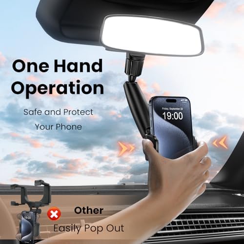 Transform Your Drive with the 360° Magnetic Phone Holder for Car – Effortlessly Mounts to Rear View Mirror for i Phone 16/15/14/13/12 & Mag Safe Devices – Unmatched Stability, Quick Installation & Enhanced Safety Features