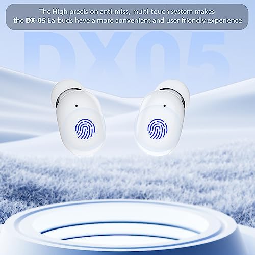 DX-05 True Wireless Earbuds – Premium Sound Quality, Lightweight Comfort, and IPX5 Waterproof Design with Bluetooth 5.3 Connectivity for Seamless Audio Experience – Ideal for Fitness, Calls, and Everyday Use (Black)