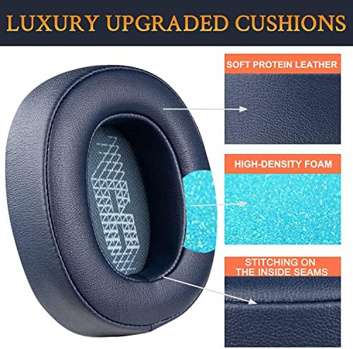 Upgrade Your JBL Live 500 BT Headphones with SOULWIT Premium Replacement Ear Pads – Luxurious Softer Protein Leather & Noise-Isolating Foam for Enhanced Sound Quality – Stylish Navy Blue Design for Ultimate Comfort and Compatibility