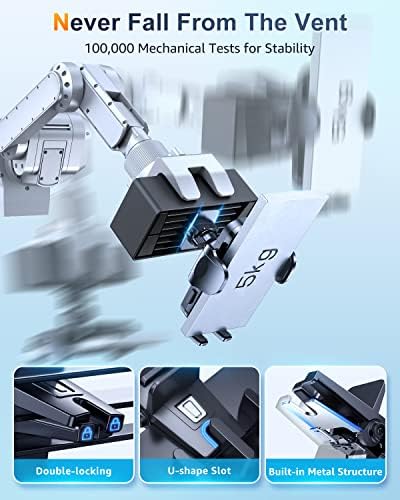 Humixx Military-Grade Universal Phone Mount for Cars – Secure Dashboard, Windshield & Air Vent Holder for i Phone 14 Pro Max and Samsung Devices – Hands-Free Convenience with 360-Degree Rotation and Robust Suction Power for Enhanced Safety and Efficiency