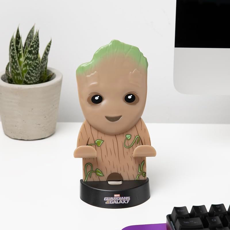 Guardians of The Galaxy Offical Licensed Desk Accessory by Paladone, Groot Phone Holder, Compatible with any Cell Phohe or Mobile Device, Marvel Gift – Enhanced Compatibility and Speed