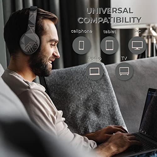 Unleash Exceptional Audio Quality with Power Locus Wireless Bluetooth Over-Ear Headphones – Lightweight, Foldable Design with Luxurious Memory Foam Ear Cushions, Integrated Microphone, Multi-Device Compatibility, Micro SD/TF Card Support & FM Radio – Perfect for Noise Cancellation, Effortless Connectivity, and All-Day Comfort for i Phone, Android, PC, Tablet, and TV Users