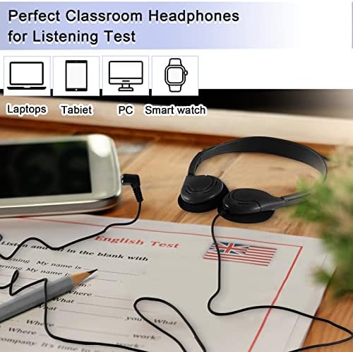 Yunsailing 30 Pack Colorful Classroom Headphones for Kids – Durable On-Ear Adjustable Earphones with Universal 3.5 mm Jack – Essential Bulk Headsets for Engaging Learning and Interactive Activities in Educational Settings