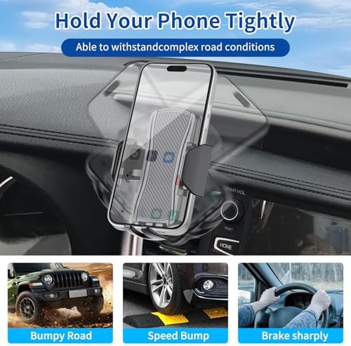 Toyota Highlander 2014-2019 Car Phone Mount – Premium Anti-Shake Phone Holder for Enhanced Navigation, 360-Degree Rotating Cradle Compatible with All Smartphones, Effortless Installation Auto Accessory for Safer Driving