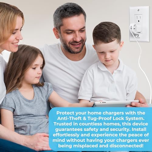 Ultimate Security USB Charger Lock – Theft-Resistant Charging Solution for Apple & Samsung Devices – Child-Safe Design for Public Use – Durable Socket Lock with Fast Charging Capability – Proudly Made in the USA – Essential for Shared Spaces like Cafés and Airports – Effortlessly Protect Your Electronics During Charging