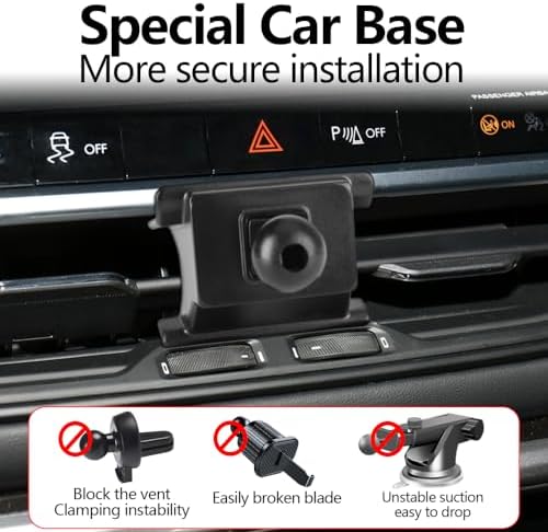 Jeep Compass 2022-2025 Car Phone Holder Mount – 360-Degree Rotating Smartphone Bracket for Enhanced Driving Safety and Convenience – Easy Tool-Free Installation, Sturdy Grip, and Stylish Interior Accessory for Hands-Free Navigation