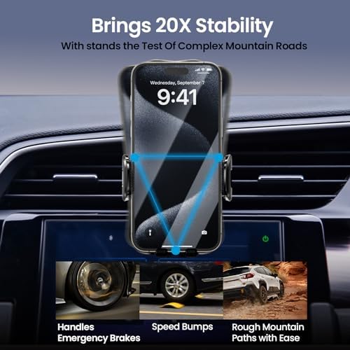 ELOHEI Custom Car Phone Mount for Honda Civic (2016-2021) – Precision Fit Phone Holder with 360-Degree Rotation, Easy Installation, and Universal Compatibility for Enhanced Driving Safety and Convenience