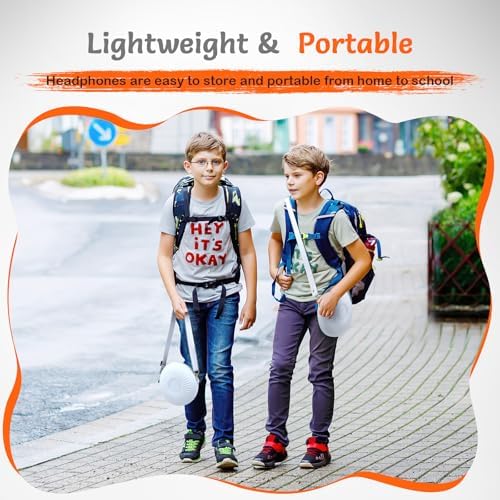 Comfortable Pink Headphones for Kids with Microphone – Safe Listening Technology at 85/94 d B, Foldable & Portable for School and Travel, Includes Stylish Carrying Case – Ideal for Young Girls Who Love Music and Learning