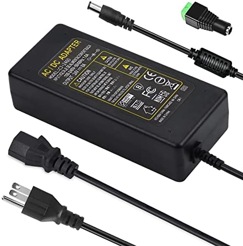 Universal 24 V DC Power Supply Adapter – 6 A, 144 W AC to DC Converter with Dual Output (5.5 mm x 2.5 mm & 2.1 mm) – Ideal for LED Strip Lights, CCTV Cameras, and Printers – Enhanced Stability and Compatibility for Optimal Device Performance