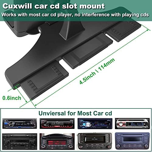 Universal 360° Rotating Car Tablet Holder with CD Slot Mount – Securely Fits 4-13″ Devices Including i Pad Pro and Galaxy Z Fold – Transform Your Vehicle into an Entertainment Hub with Effortless Installation and Enhanced Stability for Work and Leisure