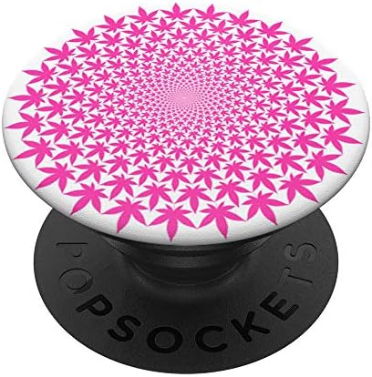 Cannabis Pop Mount Socket Pink Leaves Weed Rastaman Hemp PopSockets Grip and Stand for Phones and Tablets – Enhanced Compatibility and Speed