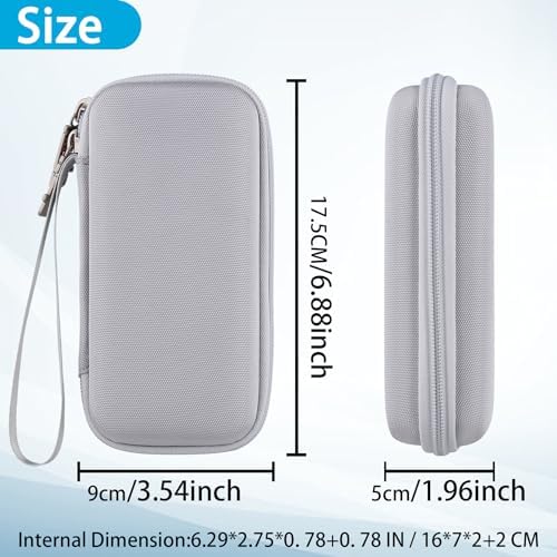 Khanka Premium Hard Travel Case for Anker Mag Go 6.6 k/10 k Power Banks & USB-C Adapters – Ultimate Protection & Organization on the Go, Shockproof Design with Soft Lining for Scratch Prevention, Lightweight & Compact Travel Accessory, Secure Zipper Closure for Safe Storage