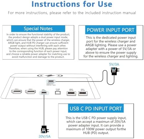 Revolutionize Your Work Setup with the 16-in-1 USB-C Hub Docking Station – Ultimate Connectivity Hub Featuring Dual 4 K HDMI, Rapid USB 3.0 Data Transfer, and Effortless Wireless Charging for Laptops and Tablets!