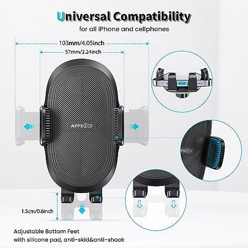 Ultimate APPS2 Universal Car Suction Cup Phone Mount – Secure Dashboard Holder for i Phone & Samsung – 360° Rotation, Sticky Gel Pad for Enhanced Stability – Effortless Installation & Hands-Free Navigation – Ideal for All Smartphone Models