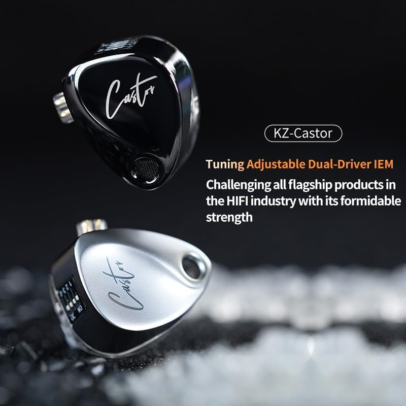 Experience Exceptional Audio with FAAEAL KZ Castor Audiophile In-Ear Headphones – Innovative Dual Dynamic Drivers for Unmatched Clarity, Customizable Tunable Bass for Tailored Sound, Detachable 2-Pin Cable for Future-Ready Adaptability, Integrated Microphone for Effortless Hands-Free Communication, and Ergonomically Crafted for All-Day Wear – The Ultimate Choice for Audiophiles Demanding Superior Sound Quality and Immersive Listening Experience Across Multiple Devices.