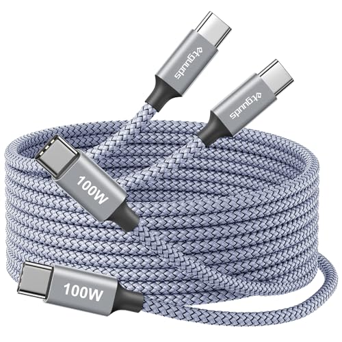 Elevate Your Charging Experience with the etguuds 100 W USB C Cable – 8 ft, 2-Pack Fast Charging Type C Charger Cord for Seamless Power Delivery to Mac Book, i Pad, i Phone 16/15 Pro Max, Samsung Galaxy S24/S23, and Google Pixel – Ultimate Compatibility and Durability for On-the-Go Efficiency