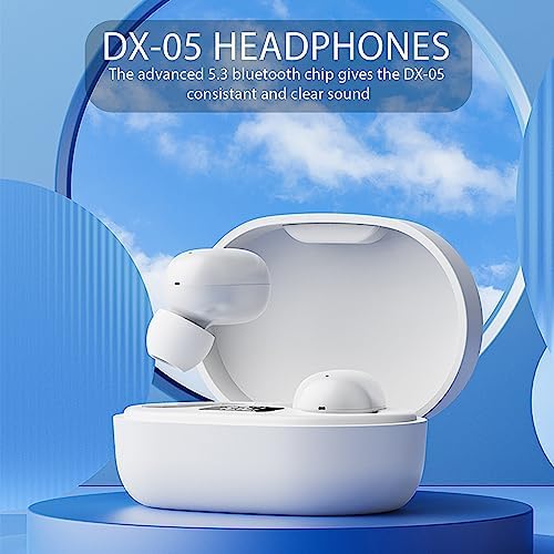 DX-05 True Wireless Earbuds – Premium Sound Quality, Lightweight Comfort, and IPX5 Waterproof Design with Bluetooth 5.3 Connectivity for Seamless Audio Experience – Ideal for Fitness, Calls, and Everyday Use (Black)