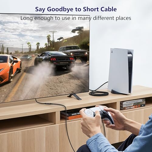 10 ft USB C Extension Cable – High-Speed 20 Gbps Data Transfer, 4 K Video Support & 240 W Power Delivery – Ideal for Thunderbolt 3 Devices, Perfect for Home Office and Gaming Setup – Durable, Flexible Connectivity for Enhanced Performance