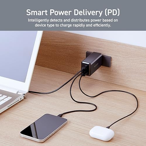 Ultra-Fast ELECOM 150 W USB-C Wall Charger Block – Compact Multi-Port Ga N II Adapter for Rapid Charging of Laptops, Tablets, i Phones & More – Enhanced Safety Features for All Devices – Perfect for On-the-Go Charging Solutions