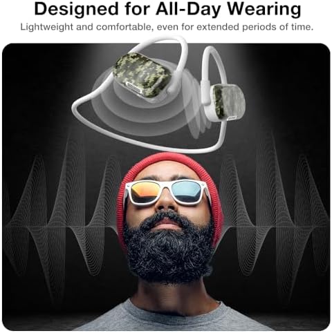 Purity Air Open Ear Headphones – Advanced True Air Conduction Wireless Bluetooth Earbuds with Dual Mic for Clear Calls – Ergonomic, Sweat-Resistant Design for Active Lifestyles – Compatible with i Phone & Android – Ultimate Comfort and Audio Awareness