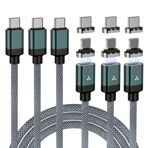 ZBF 100 W USB-C Magnetic Charging Cable – High-Speed 5 A Power Delivery & 480 Mbps Data Transfer | Versatile 5 ft & 6.6 ft Lengths | Effortless Magnetic Connection for i Phone 16/15/14/13 Pro Max, Mac Book Pro, i Pad, Galaxy S22 | Durable Design for Ultimate Convenience and Seamless Charging Experience