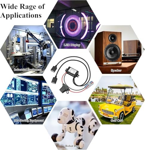 High-Efficiency Waterproof Dual USB DC/DC Adapter – 12/24 V to 5 V Converter with 3 A Output, Integrated Safety Fuse, and Compact Design for Reliable Vehicle Power Solutions and Outdoor Charging Needs