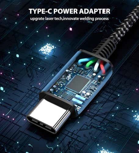 2025 Ultra-Slim 65 W USB-C Laptop Charger for HP Devices – Fast Charging Power Adapter for Elitebook, Pavilion, Spectre, Envy & Elite x2 – Lightweight Braided Cable with Safety Features for Ultimate Portability