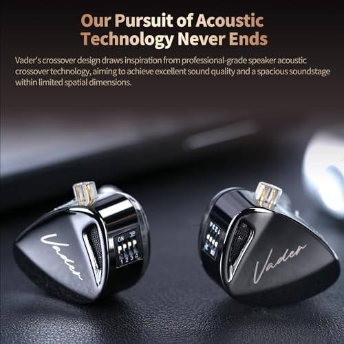 KZ Vader Triple Driver In-Ear Monitors: Ultimate Hi-Fi Wired Earbuds with Customizable Tuning for Tailored Sound Profiles, Lightweight Sports Headphones for Effortless Comfort and Superior Audio Fidelity